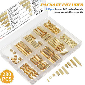 OKYN260305-31 Ensemble d'espacement hexagonal en laiton M2.5 de 280 pièces avec vis et écrous, boîte de commerce extérieur - Product Image 5