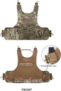 Chaleco Táctico de Camuflaje de Poliéster Ligero y Moderno, Impermeable, de Liberación Rápida, Ajustable, para Exteriores, con Cremallera - Product Image 5
