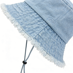 Chapeau Bob en Jean Unisexe Personnalisé à <span class=keywords><strong>Large</strong></span> Bord, Protection UV, Logo Brodé Personnalisé, Pliable, Pêche, Fête, Extérieur, Décontracté, Quatre Saisons - Product Image 3
