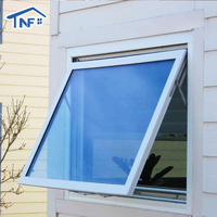 Fenêtres à auvent verticales modernes en aluminium avec verre trempé, étanches et résistantes aux ouragans