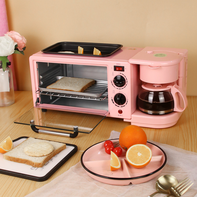 Home Multi-Function 3-in-1 Breakfast Maker - Cook Coffee, Fry, and Toast