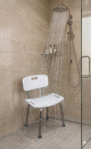 White Bathroom Adjustable <b>Shower</b> <b>Chair</b> Steel Safety <b>Shower</b> Tub Bench <b>Chair</b> for Elderly and Disabled - Product Image 4