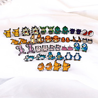 Épinglette personnalisée en argent plaqué 925 sur le thème de l'amour, design d'animaux kawaii pour souvenir