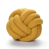 Coussin décoratif doux noué en forme de boule, tissé à la main, couleur unie, personnalisable, vente en gros, tendance