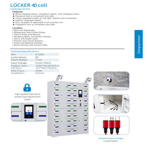<span class=keywords><strong>Casier</strong></span> intelligent multifonction sans clé 2025 New Idea, 3 en 1, charge sans fil, 10 compartiments, construction en acier durable - Product Image 6