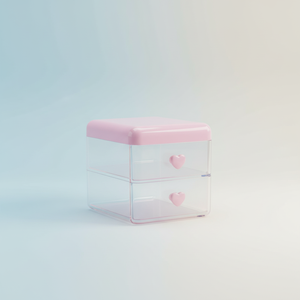 ชุดลิ้นชักโต๊ะทำงาน, กล่องใส่เครื่องเขียนแบบหลายชั้น, กล่องจัดระเบียบเครื่องสำอางและเครื่องเขียนพลาสติกพร้อมที่จับสีตัดกัน - Product Image 1