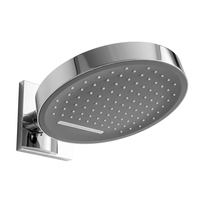 Ensemble de robinetterie de douche ronde en acier inoxydable 304, double fonction, mural, eau chaude et froide, système de douche de pluie pour salle de bain