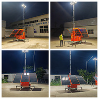 Caméra solaire haute performance pour la sécurité, remorques hybrides mobiles avec éclairage CCTV pour la surveillance des parkings