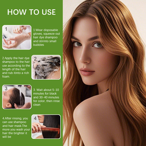 MOKERU <span class=keywords><strong>Shampooing</strong></span> Colorant Herbal Effervescent en Promotion, Teinture Noire Naturelle au Cresson, Formule Douce et Permanente, Hommes & Femmes, 500ml - Product Image 6