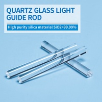 Haute pureté polissage silice fondue clair haute transmission de la lumière guide de la lumière verre de quartz tiges de fibre optique
