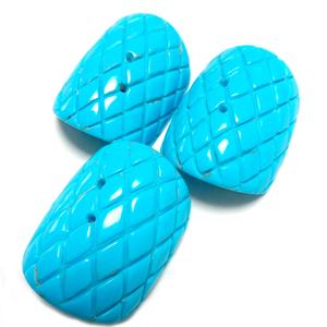 Pierres semi-précieuses fantaisie couleur bleue, 1 pièce, pierres précieuses turquoises naturelles sculptées - Product Image 1