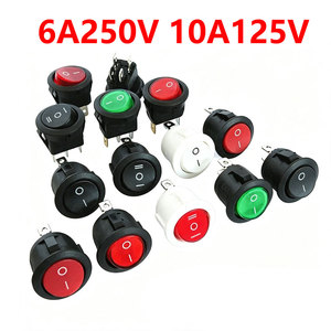 5pcs 20MM ON/OFF Round Rocker <b>Switch</b> LED illuminated Car Dashboard Dash Boat Van <b>12V</b> 24 110 220 6A 250V 10A 125V 2/3/4PIN <b>Switch</b> - Product Image 1