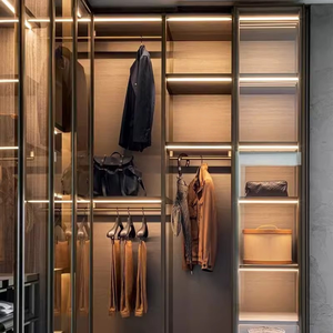 مجموعة خزانة ملابس حديثة بإطار ألومنيوم مخصص وباب زجاجي لغرفة النوم - Product Image 5