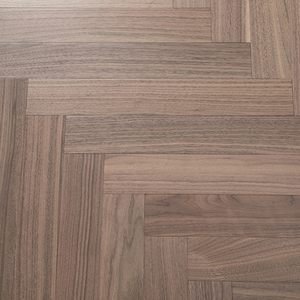 Parquet contrecollé en noyer multicouche ISO9001, qualité AB, confortable, système clic, 15 mm, motif chevrons, pour centre commercial - Product Image 2