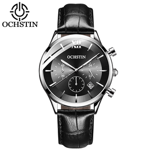 OCHSTIN Man WristWatch Chronograph Auto Date Sport Men Watch Quartz Luxury Leather <strong>Retro</strong> Male <strong>Clock</strong> 6129 - Product Image 6