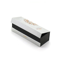 Boîte cadeau personnalisée en carton magnétique pour vin rouge, champagne ou whisky, avec impression argentée simple ou double face