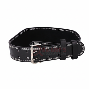 เข็มขัดยกน้ำหนักเข็มขัดเซฟตี้สำหรับออกกำลังกายในยิมสีดำสำหรับผู้ชายเข็มขัดยกน้ำหนักแบบยกน้ำหนักเพื่อป้องกันเอว - Product Image 1