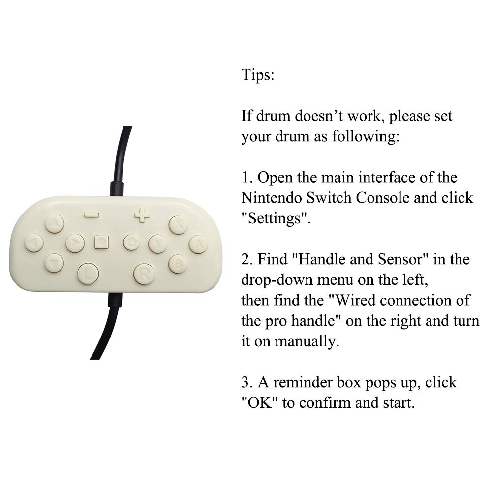 High Quality ABS Drum Controller Sticks for Nintendo Switch