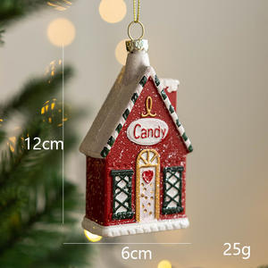 Boule en forme peinte de noël décoration arbre de noël petit pendentif sac cadeau de noël <span class=keywords><strong>maison</strong></span> voiture bonhomme de neige guirlande pendentif - Product Image 4