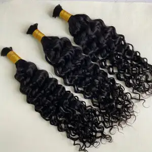 water weave 100% Human Bulk Hair For Braiding Wholesale Price Remy Brazilian Human Hair breding