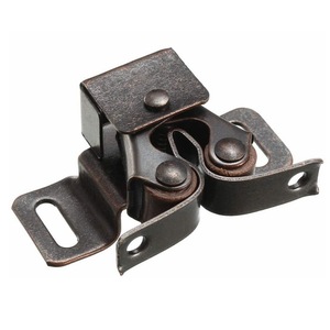 Antique Style Double Wheel Spring Door Latch Zinc Alloy <b>Wardrobe</b> Cabinet <b>Hardware</b> Gold Color - Product Image 2