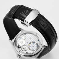 Nouvelle montre sport et affaires pour homme 42 mm, cadran guilloché CNC, 100 % véritable tourbillon mécanique, acier inoxydable, étanche 5 bars