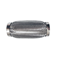 Tuyau Flexible Universel Double Tressé en Acier Inoxydable Silencieux d'Échappement Tuyaux d'Échappement Tresse et Treillis Métallique
