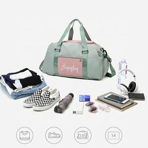 Wholesale Large Capacity Travelling Camping Dry Wet Waterproof Gym Sport Duffel Overnight Bag Backpack with Shoes Compartment - Product Image 4