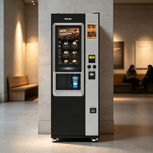 Machine à café automatique à écran tactile multi-paiements, avec SDK intégré, grains de café fraîchement moulus, capacité de 140 tasses, fabriquée en Chine - Product Image 3