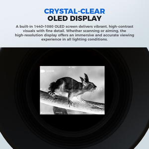 กล้องส่องกลางคืนแบบดิจิตอลพร้อมระบบวัดระยะทางด้วยความร้อน ระยะมองเห็น 1300 เมตร 50HZ กล้องโทรทรรศน์สำหรับล่าสัตว์กลางวัน/กลางคืน - Product Image 2