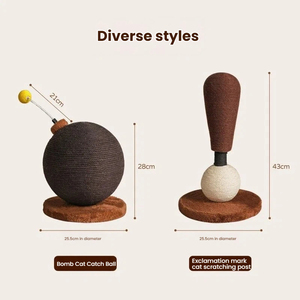 विस्मय आकार सिसल बिल्ली खरोंच पोस्ट ऊर्ध्वाधर पहनने प्रतिरोधी बिल्ली - Product Image 4