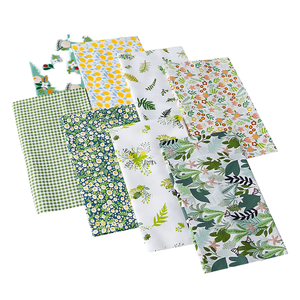 Bán Buôn 100% Bông Twill Vải Màu Vàng Hoa Mô Hình Tự Làm Chắp Vá May Quilting Crafting Hình Vuông <span class=keywords><strong>Sheets</strong></span> Cho Cô Gái Lót - Product Image 4