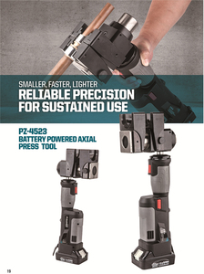 Zupper, la más nueva prensa axial automática para presionar productos cerámicos, herramienta de prensado de tuberías axiales hidráulicas con batería Mini - Product Image 4