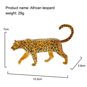 Modèles d'animaux simulés : Bison, Léopard, Lynx, Hippopotame, Ours – Ornements pour enfants, ensemble <span class=keywords><strong>de</strong></span> jouets éducatifs sur la faune sauvage - Product Image 3