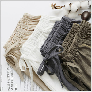 Pantalones cortos informales de algodón para mujer, ropa de calle de talla grande de cintura media, pantalones cortos holgados de primavera caliente, tejido - Product Image 4