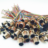 Connecteur latéral étanche M12 personnalisé en usine avec câble JST