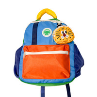 Nouveau sac à dos pour enfants en nylon à blocs de couleur, sac d'école mignon pour la maternelle, garçons et filles, décontracté, léger, imperméable, durable, pour les voyages