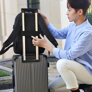 남성 휴대용 캐주얼 배낭 대용량 지퍼 Daypack 보안 암호 잠금 <span class=keywords><strong>USB</strong></span> 충전 포트 노트북 가방 방수 - Product Image 6