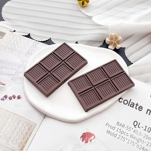 Tangba rayé bloc chocolat moule grille <span class=keywords><strong>plaque</strong></span> <span class=keywords><strong>Polycarbonate</strong></span> chocolat moule PC plastique chocolat bonbons moule personnalisé gâteau outil - Product Image 1
