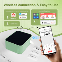 Máquina Portátil para Hacer Etiquetas Adhesivas OEM, Impresora de Etiquetas de Código de Barras Recargable, Impresión sin Tinta, Cortador Incorporado, Impresora Térmica de Etiquetas