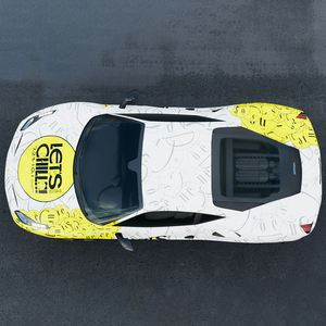 Pellicola per Auto WRAPMASTER 1.52*20m, Gialla <span class=keywords><strong>con</strong></span> Motivo Personalizzato, Vinile Adesivo per Cambio Colore, per Auto da Corsa - Product Image 2