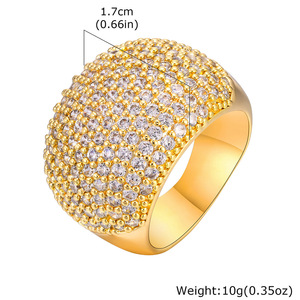 Anillo de Dedo Redondo Exagerado de Acero Inoxidable que no se Deslustra, Chapado en Oro de <span class=keywords><strong>18K</strong></span>, Joyería Impermeable con Alto Pulido de XIXI - Product Image 4