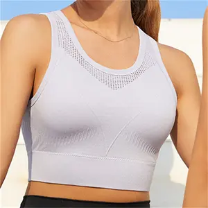 Sutiã esportivo feminino premium de secagem rápida respirável e leve de fábrica sutiã fitness de compressão para adultos plus size