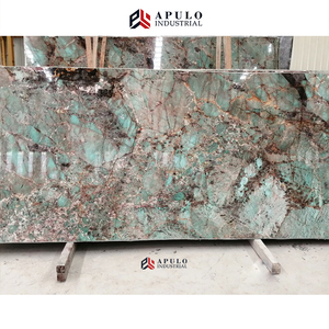 Losa de mármol gris azulado, breccia romana pulida de cuarzo <span class=keywords><strong>verde</strong></span> de lujo, amazonita tiffany - Product Image 1
