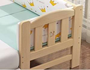 <span class=keywords><strong>Letto</strong></span> per bambini in legno massello con Guardrail economica singola culla per bambini Splicing <span class=keywords><strong>letto</strong></span> grande - Product Image 2