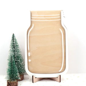 Retour à l'école pour enfants Cadeau de Noël personnalisé directement en usine Tableau des corvées en bois acrylique avec pot de récompense vierge Design Art déco - Product Image 3