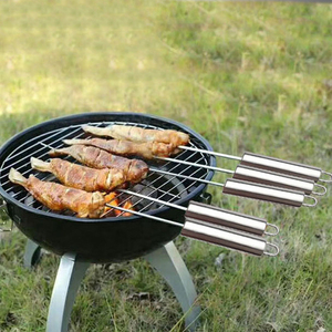 Spiedini per <span class=keywords><strong>Barbecue</strong></span> <span class=keywords><strong>in</strong></span> <span class=keywords><strong>Acciaio</strong></span> <span class=keywords><strong>Inox</strong></span> con Manico Resistente al Calore Bastoncini per Grigliare Utensili per Campeggio e <span class=keywords><strong>Barbecue</strong></span> all'Aperto - Product Image 5