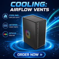 Boîtier PC compact A-N602 disponible en OEM, compatible GPU jusqu'à 220 mm, refroidisseur CPU 137 mm, châssis de bureau Micro ATX ITX