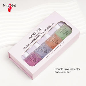 MissGel Set minyak kutikula Label pribadi produsen untuk perawatan kuku Logo khusus 10ml botol dengan minyak kutikula dua warna organik - Product Image 6