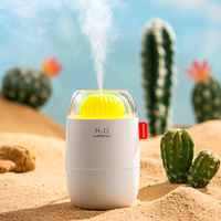 Humidificateur portable mini capsule 280 ml à ions négatifs, alimenté par USB/électrique, avec lumière LED à changement de couleur, ultra-silencieux (<36 dB)